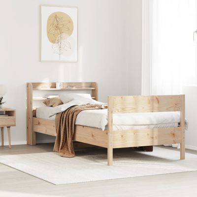vidaXL Posteľ bez matraca 75x190 cm masívna borovica