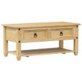 vidaXL Konferenčný stolík zásuvkový Corona 100x48x45 cm borovic. masív