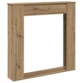 vidaXL Obloženie krbu dub artisan 100x20x100 cm kompozitné drevo