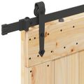 vidaXL Posuvné dvere NARVIK Prírodná a čierna 95 x 210 cm (213,5 cm)