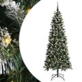 vidaXL Umelý vianočný stromček Zelená 180 cm PVC, plast a oceľ