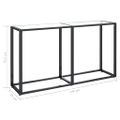 vidaXL Konzolový stolík priehľadný 140x35x75,5 cm tvrdené sklo