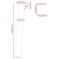 vidaXL Nohy ku konzolovému stolíku 4 ks, antracitové, 72 cm, oceľové