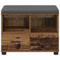 vidaXL Predsieňová lavica Staré drevo 60 x 38 x 46 cm