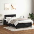 vidaXL Posteľný rám boxspring s matracom a LED čierny 120x210 cm zamat