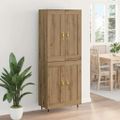vidaXL Highboard Remeselný dub 69,5 x 34 x 90 cm Kompozitné drevo