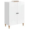 vidaXL Servírovacia skriňa Biela s vysokým leskom 66 x 34,5 x 90 cm