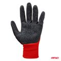 Ochranné rukavice polyesterové, potiahnuté latexom, veľkosť 8 (2 páry), trieda 2121X – AMiO-04635