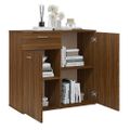 vidaXL Komoda hnedý dub 80x36x75 cm spracované drevo