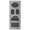 vidaXL Servírovacia skriňa ELST Sivý Sonoma 40 x 35 x 100,5 cm