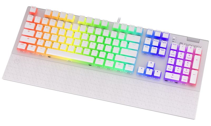 Endorfy herní klávesnice Omnis OWH Pudd.Kailh BR RGB /USB/ brown switch / drátová / mechanická / US layout / bílá RGB Klávesnice, herní, drátová, mechanická, Kailh Brown, RGB podsvícení, US layout, USB, bílá