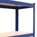 vidaXL Skladovacie regály 2 ks, modré 80x40x160 cm, oceľ a MDF