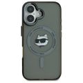 Obal Karl Lagerfeld pre iPhone 16 6,1" KLHMP16SHLSCHK čierny Hard IML Metal Choupette Head MagSafe