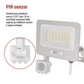 LED reflektor GLARO EMOS ZS2334W s pohybom citlivým čidlom, 30 W, biely, IP54, 3000 lm, neutrálny biely