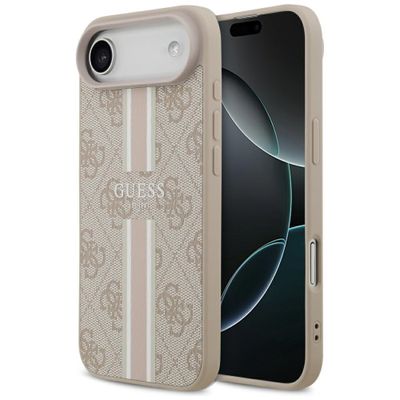 Púzdro Guess 4G Printed Stripes MagSafe pre iPhone 17 Air ružové