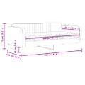 vidaXL Denná posteľ s matracom ružová 100x200 cm zamat