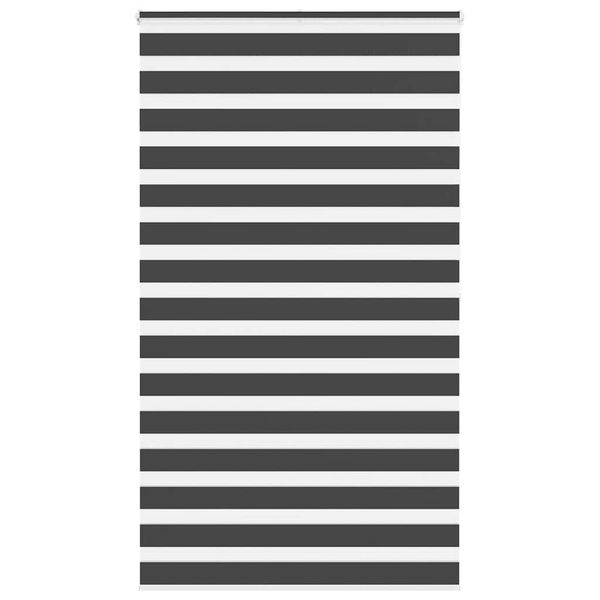 vidaXL Zebra roleta čierna 125x200 cm šírka látky 120,9cm polyester