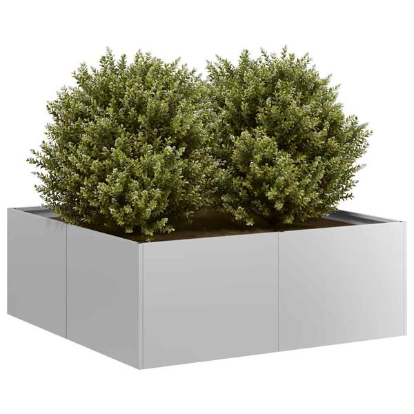 vidaXL Záhradný kvetináč 80x80x30 cm, pozinkovaná oceľ