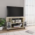vidaXL TV skrinka s kolieskami farba dubu sonoma 80x40x45 cm