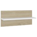 vidaXL Nástenné police 4 ks biele a dub sonoma 40x11,5x18 cm