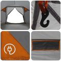 vidaXL Stan chata Šedá a oranžová Pre 6 osôb Polyester a oceľ