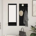 vidaXL Vešiak na stenu Nástenná montáž Čierny dub 70 x 10 x 90 cm