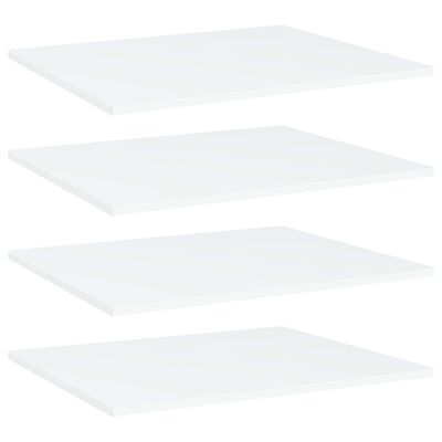 vidaXL Prídavné police 4 ks, biele 60x50x1,5 cm, kompozitné drevo