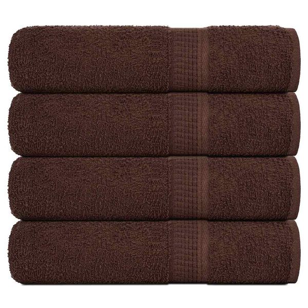 vidaXL Osušky do kúpeľne FROGN 4 ks hnedé 100x150 cm 360 g/m²