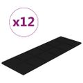 vidaXL Nástenné panely 12 ks čierne 90x30 cm látka 3,24 m²