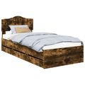 vidaXL Rám postele Dymová dub 90 x 190 cm Inžinierske drevo