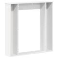 vidaXL Rám krbu Biela 100 x 20 x 100 cm Kompozitné drevo