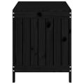 vidaXL Záhradný úložný box čierny 115x49x60 cm masívna borovica