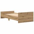 vidaXL Posteľný rám bez matraca dub artisan 75x190 cm kompozitné drevo