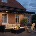 vidaXL Ručný rám markízy s LED Čierna a antracit 3,5 x 2,5 m
