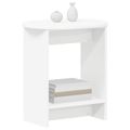 vidaXL Bočný stôl Biela 50 x 39,5 x 55 cm Kompozitné drevo