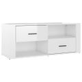 vidaXL TV skrinka lesklá biela 100x35x40 cm spracované drevo