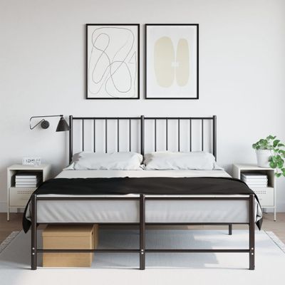 vidaXL Nočné stolíky 2 ks biele 36x39x50,5 cm oceľ