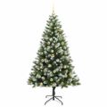 vidaXL Umelý vianočný stromček s umelým snehom 300 LED Teplá biela