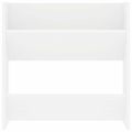 vidaXL Nástenné skrinky na topánky 4 ks, biele 60x18x60 cm