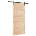 vidaXL Posuvné dvere 80 x 208 cm Borovicový masív Prírodná