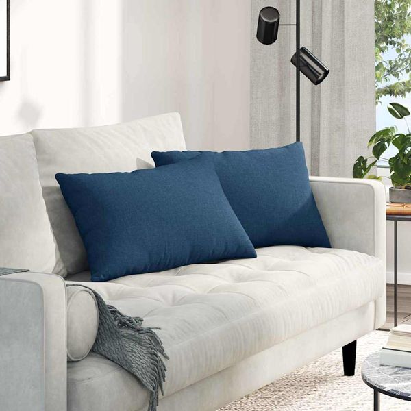 vidaXL Vankúše na pohovku 2 pcs Modrá 60 x 40 cm látka