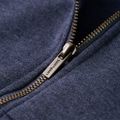vidaXL Detská mikina s kapucňou a zipsom tmavomodrá melanž 128