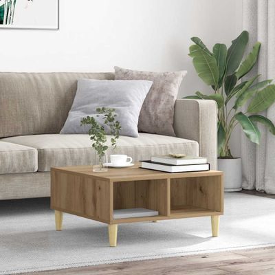 vidaXL Konferenčný stolík dub artisan 60x60x30 cm kompozitné drevo
