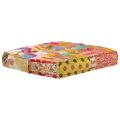 vidaXL Taburetka 100x100x20 cm, patchwork, látka