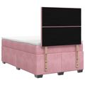 vidaXL Posteľ boxspring s matracom Ružová 120 x 200 cm Zamat