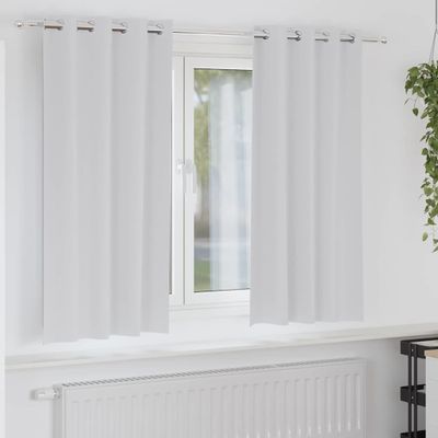 vidaXL Záclony na zatemnenie s krúžkami 2 pcs Bledá šedá 175 x 140 cm