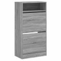 vidaXL Botník sivý dub sonoma 60x34x116 cm spracované drevo