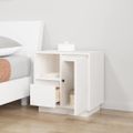 vidaXL Nočné stolíky 2 ks biele 50x34x50 cm borovicový masív