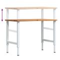 vidaXL pracovný stôl svetlohnedá 100x60x(71,5-98) cm masívny dub