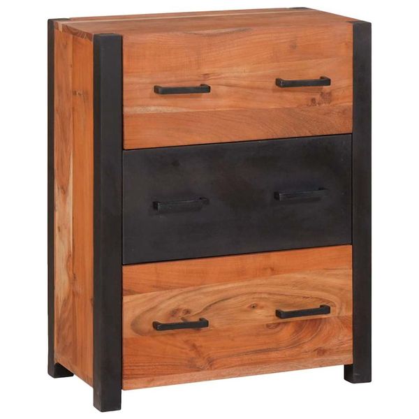 vidaXL Servírovacia skriňa Hnedá 55 x 30 x 75 cm Pevné akáciové drevo